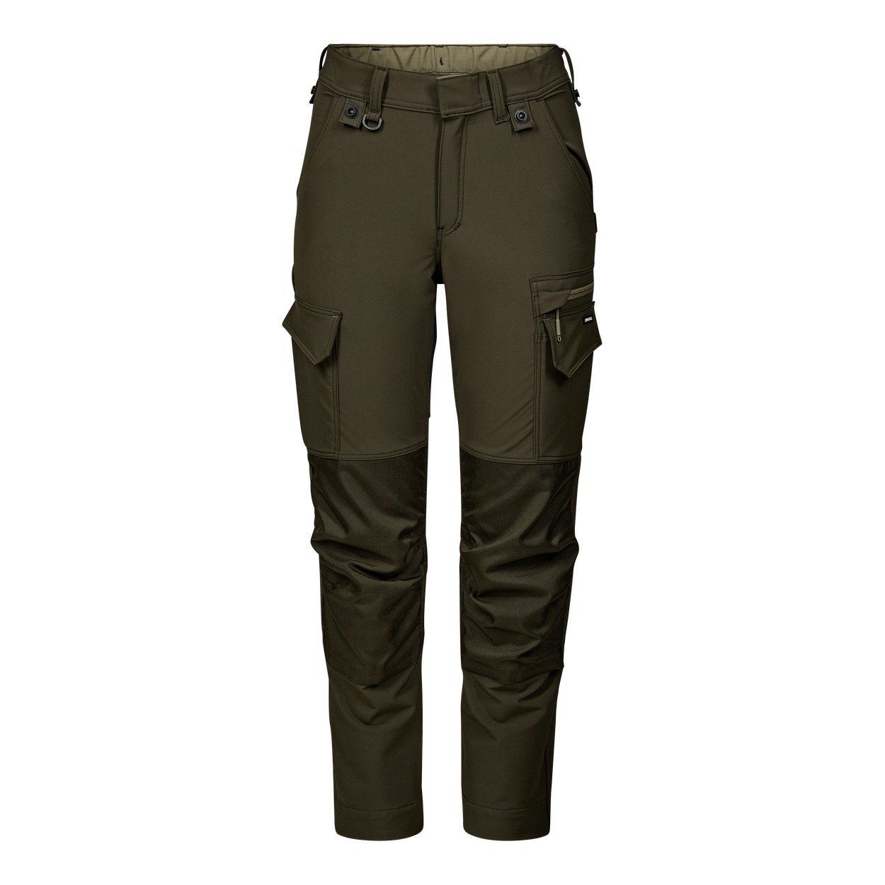ENGEL Entire 2341-234 Damen Arbeitshose mit 4-Wege-Stretch in Forest Green/Schwarz – Vorderansicht