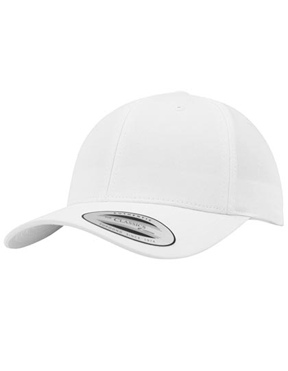 FLEXFIT Curved Classic Snapback in White – Vorderansicht