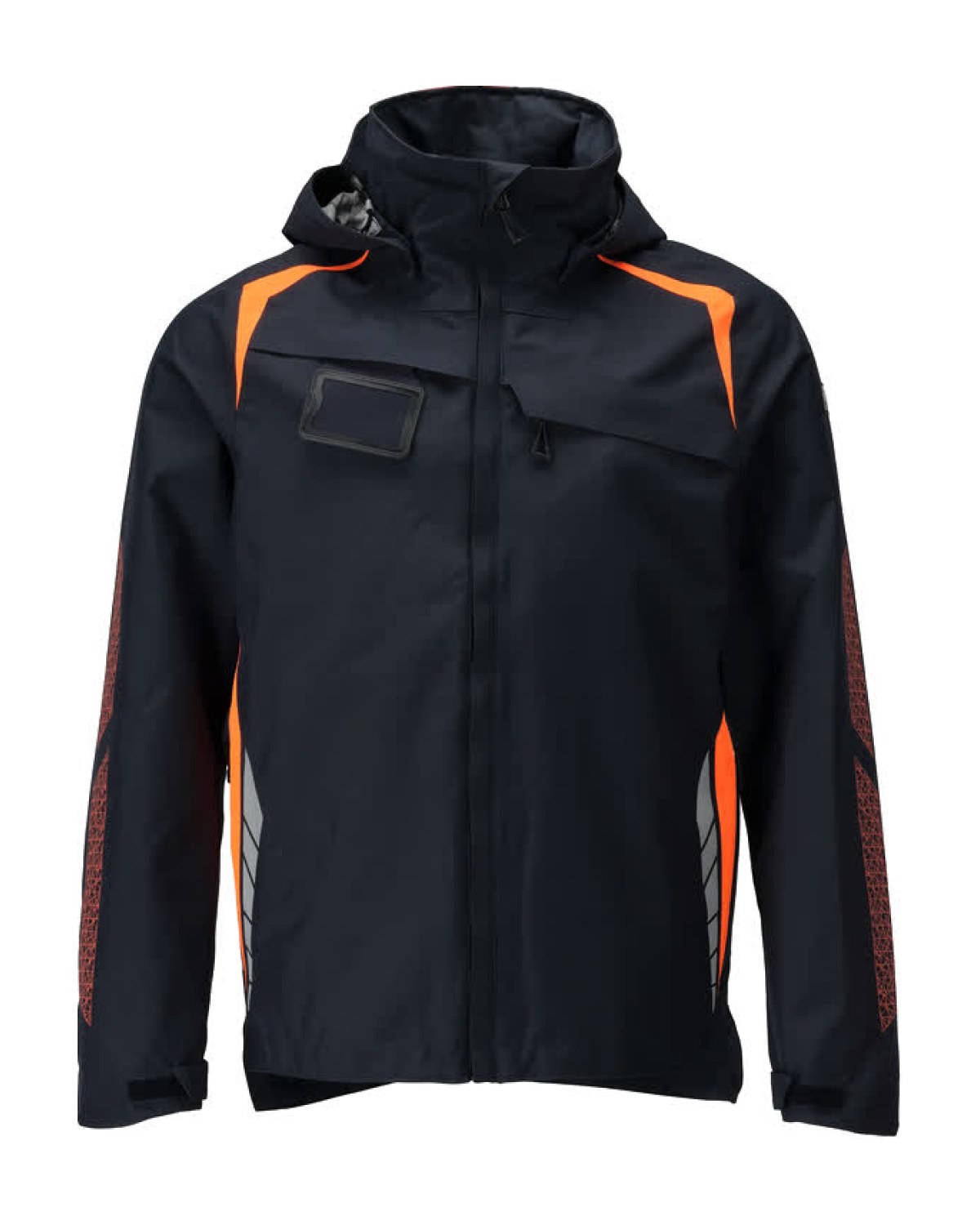 MASCOT Accelerate Safe Hardshelljacke in Schwarzblau/Hi-Vis Orange – Vorderansicht