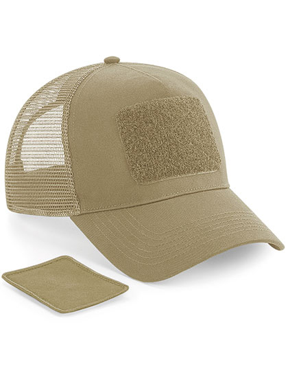 Beechfield Removable Patch Snapback Trucker in Desert Sand – Vorderansicht