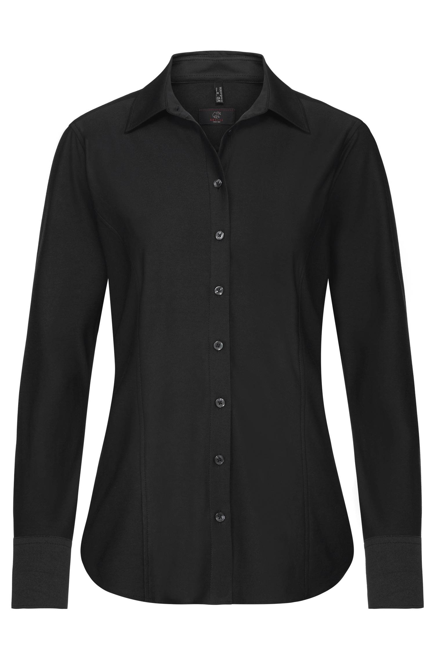 Greiff Damen-Jerseybluse 1/1 RF Casual in Schwarz – Vorderansicht