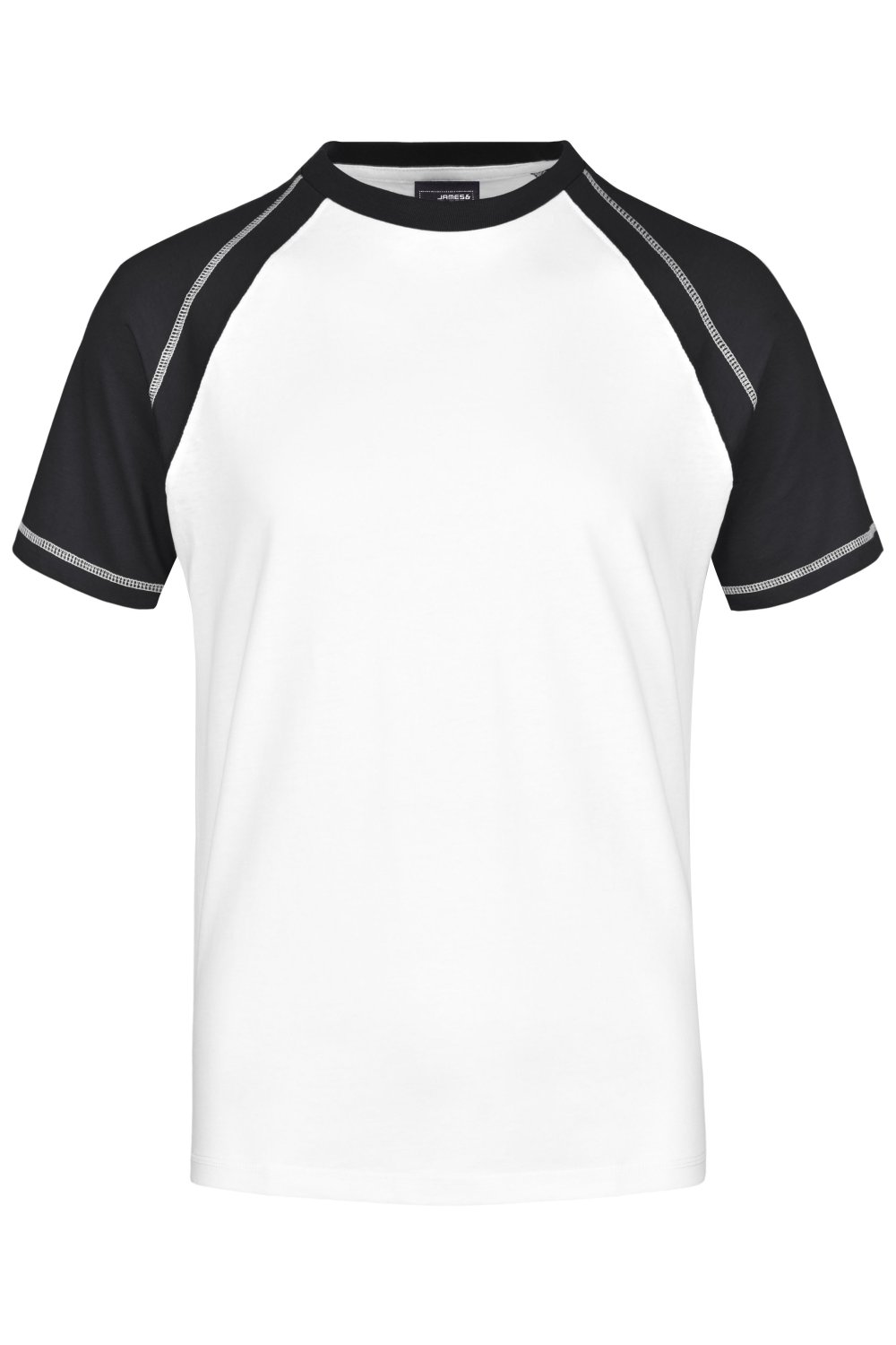 Daiber Men's Raglan-T in White/Black – Vorderansicht