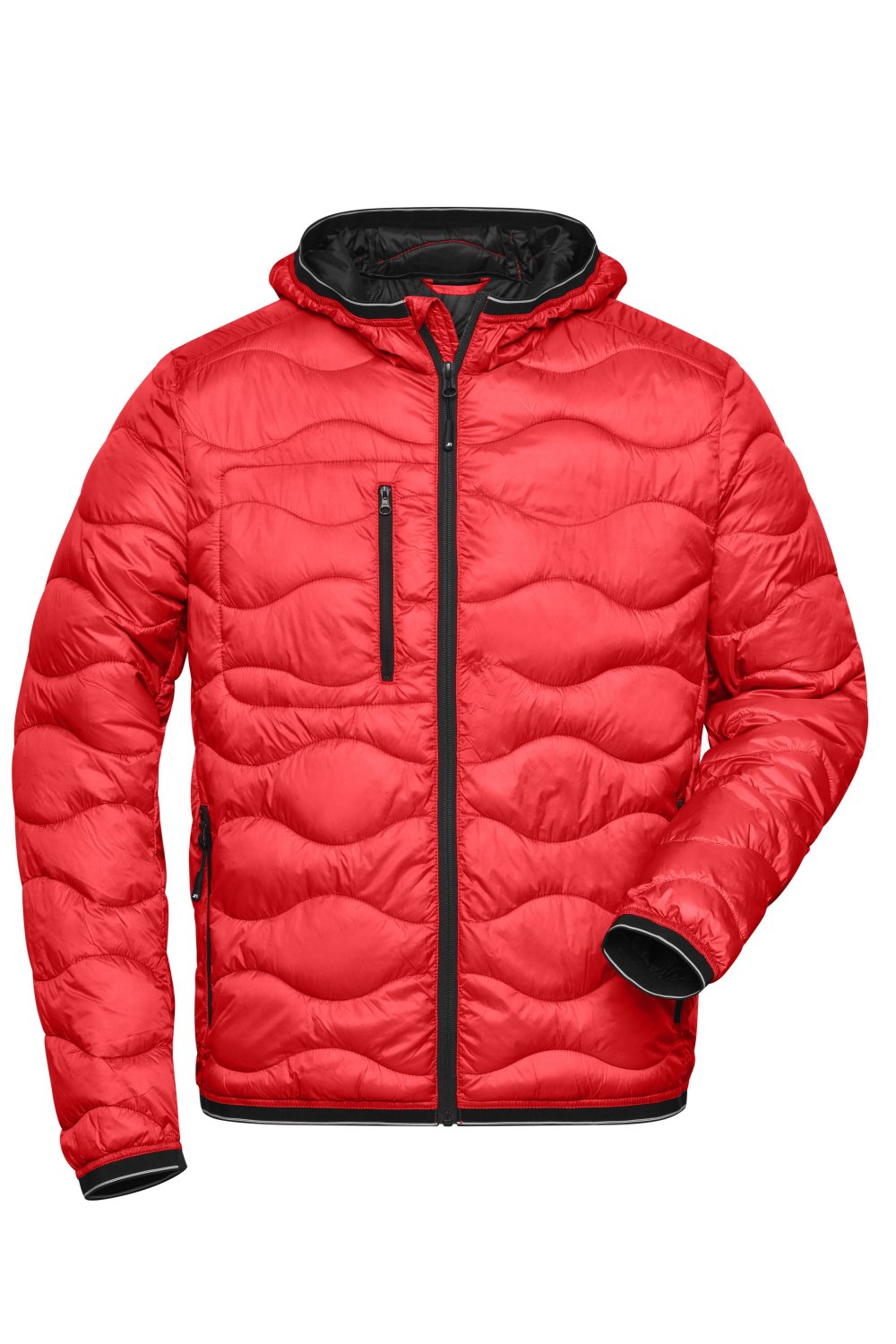 Daiber Men's Padded Jacket in Red/Black – Vorderansicht