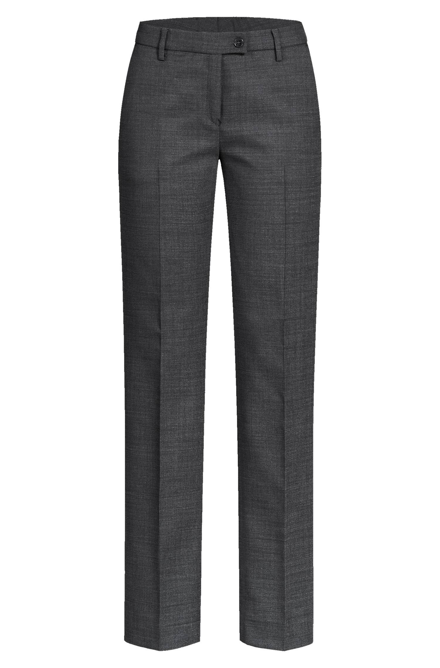 Greiff Damen-Hose RF Modern 37.5 in Pinpoint Schwarz – Vorderansicht