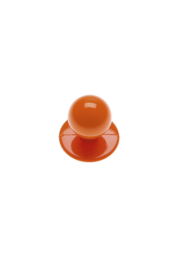 Karlowsky Kugelknöpfe Orange, 12 Stück / Pack in Orange – Vorderansicht