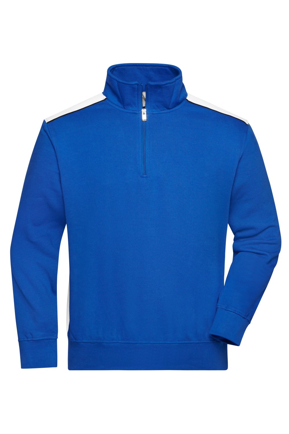 Daiber Workwear Half-Zip Sweat - COLOR - in Royal/White – Vorderansicht