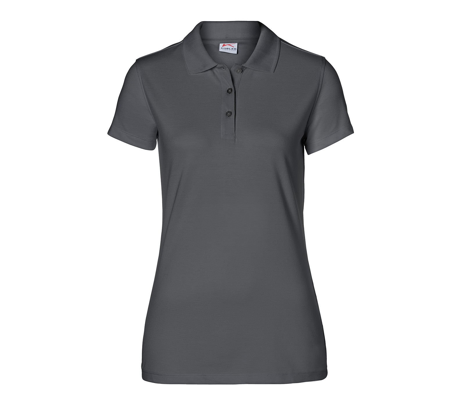 KÜBLER SHIRTS Polo Damen in Anthrazit – Vorderansicht