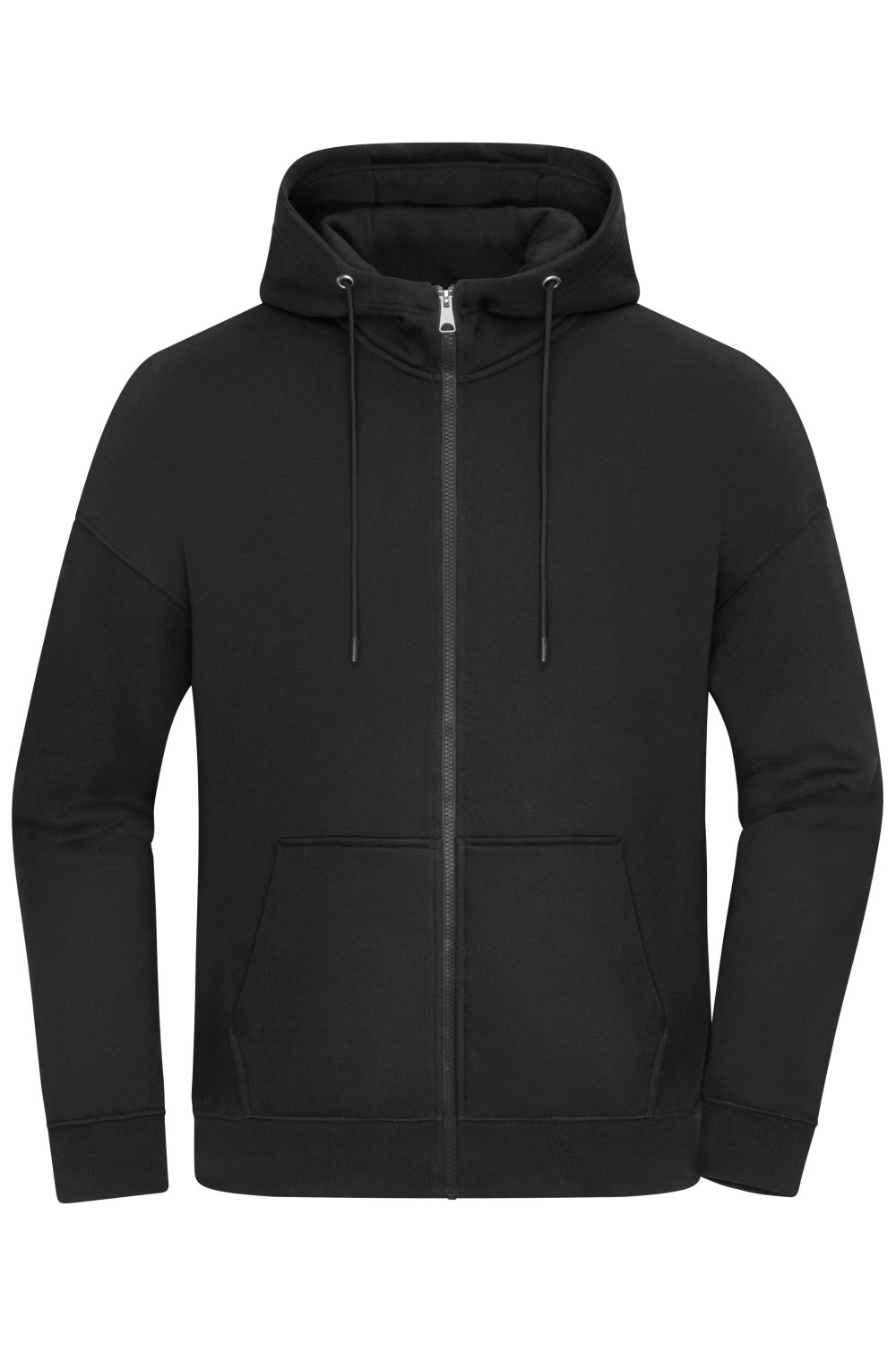 Daiber Oversized Hooded Jacket UNISEX OCS Blended & RCS in Black – Vorderansicht