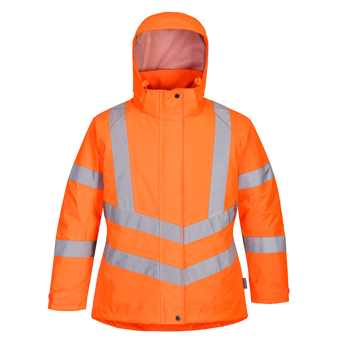 Portwest Hi-Vis Women's Winter Jacket in Orange – Vorderansicht