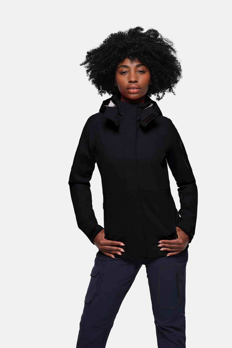 HAKRO 250 Damen Activejacke in Schwarz – Modellansicht
