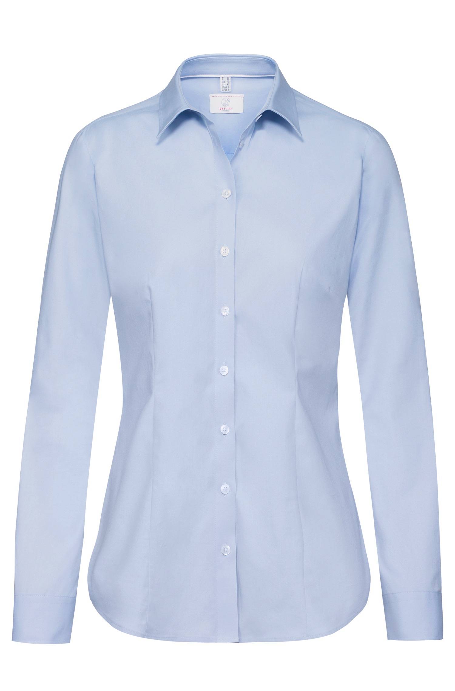 Greiff Damen-Bluse 1/1 RF Premium in Bleu – Vorderansicht
