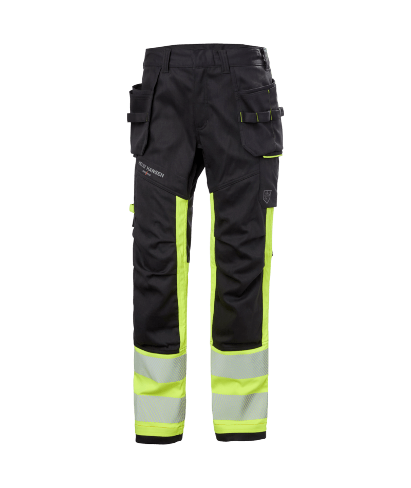 Helly Hansen Workwear FYRE CONS PANT CL 1 in Gelb/Anthrazit – Vorderansicht