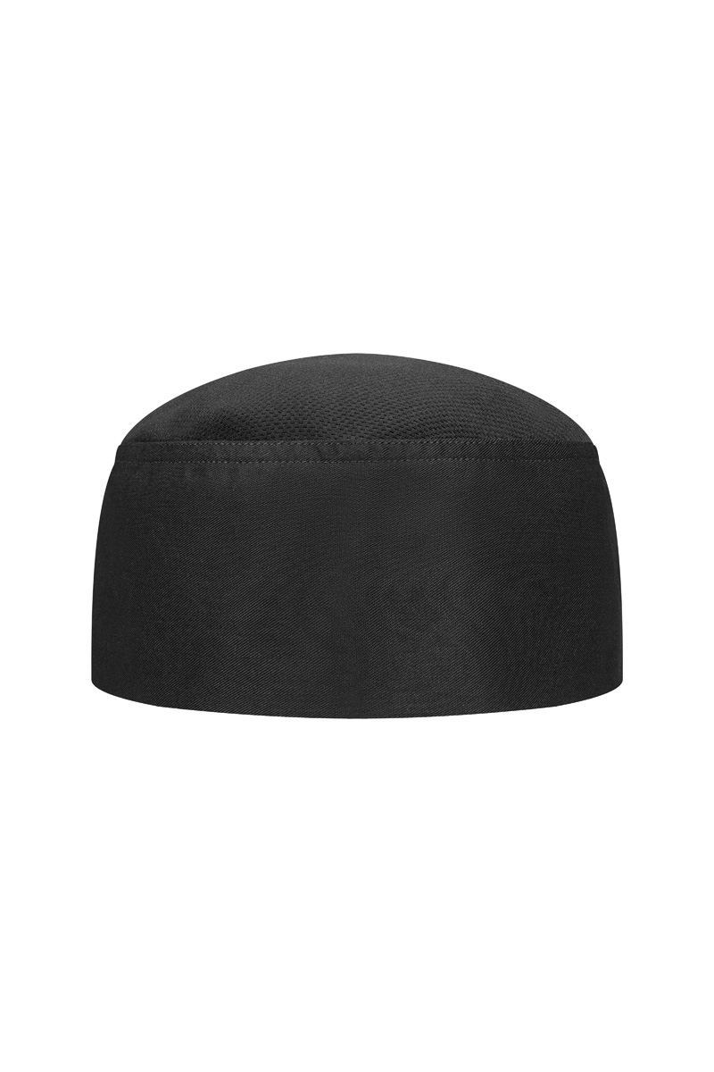 Karlowsky Kochmütze Beanie mit atmungsaktivem Netzeinsatz in Schwarz – Vorderansicht