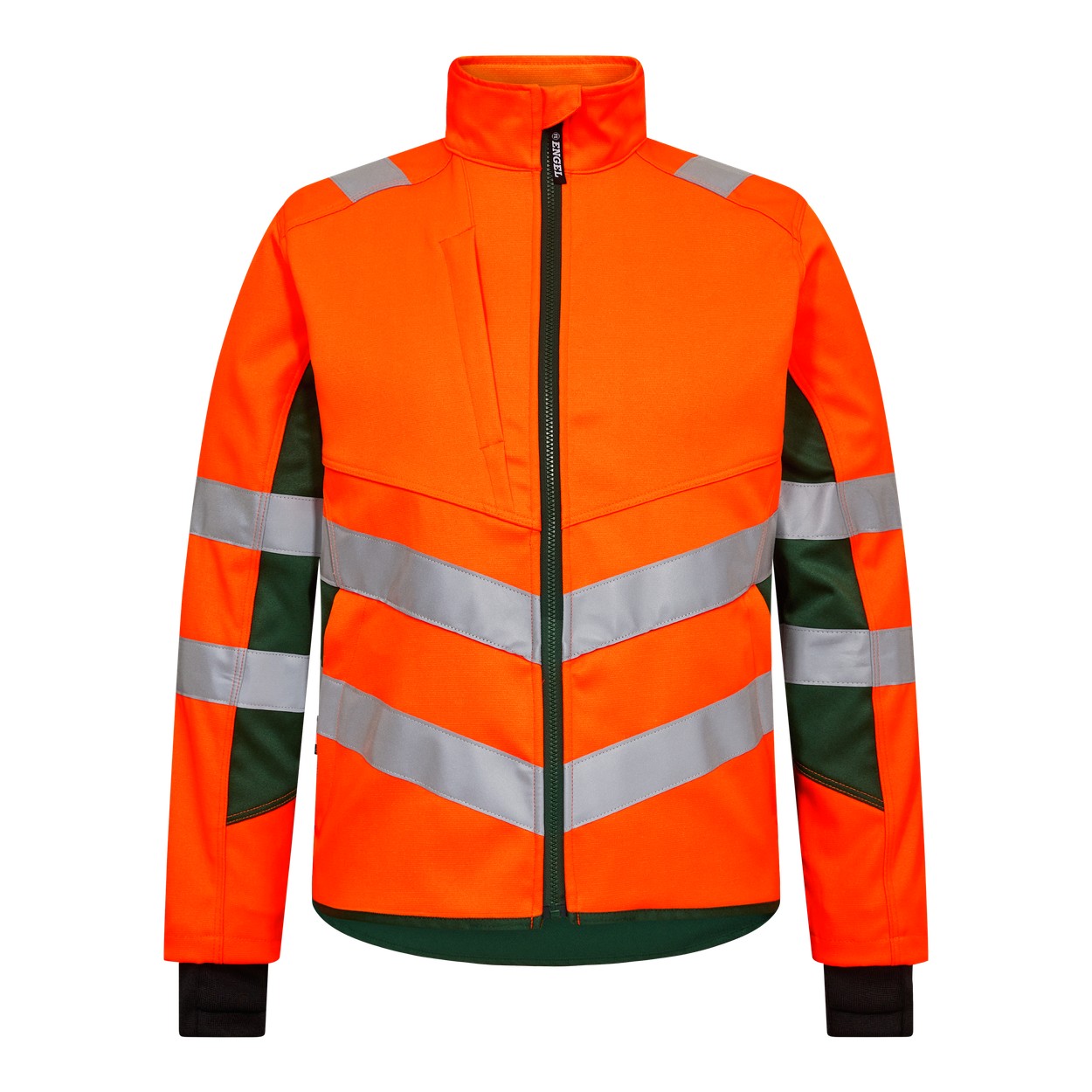 ENGEL Safety 1544-314 Arbeitsjacke mit 2-Wege-Stretch in Orange/Grün – Vorderansicht