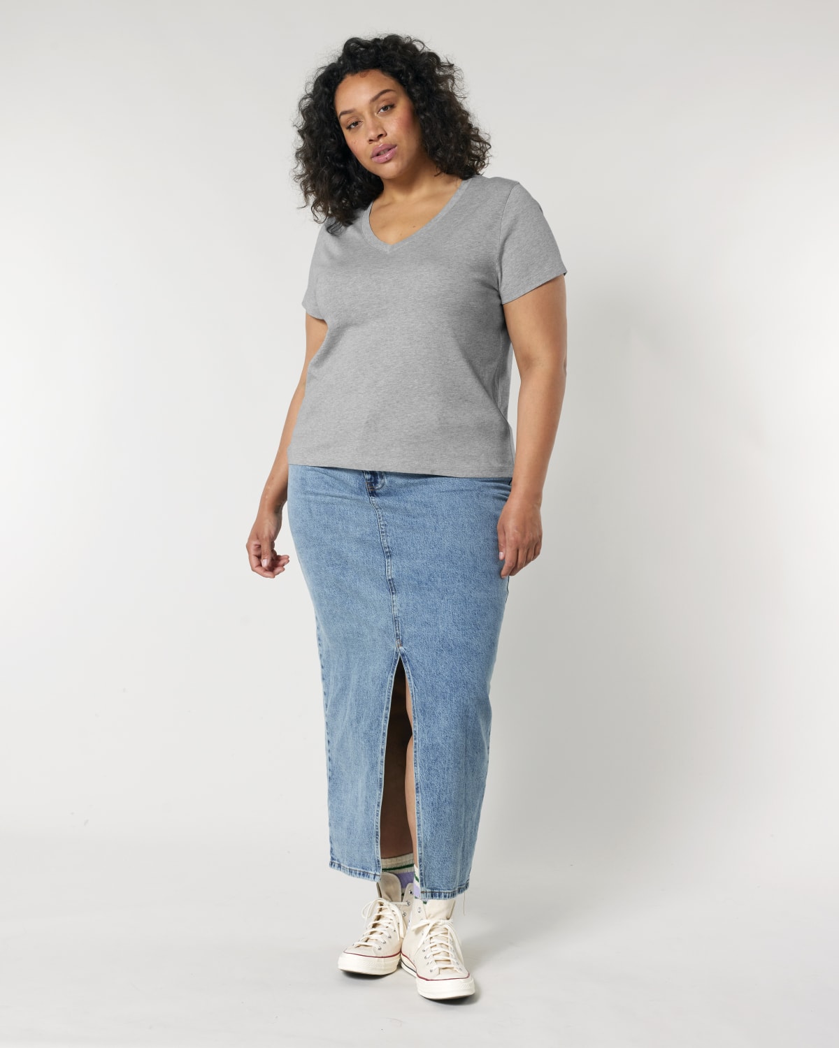 Stanley Stella Stella Isla in Heather Grey – Modellansicht