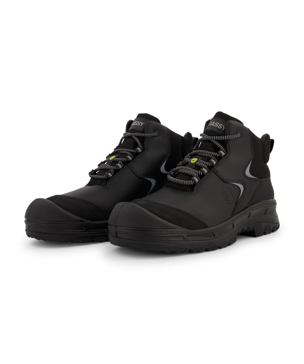 DASSY® Amon S3S FO SC SR ESD in Schwarz – Vorderansicht