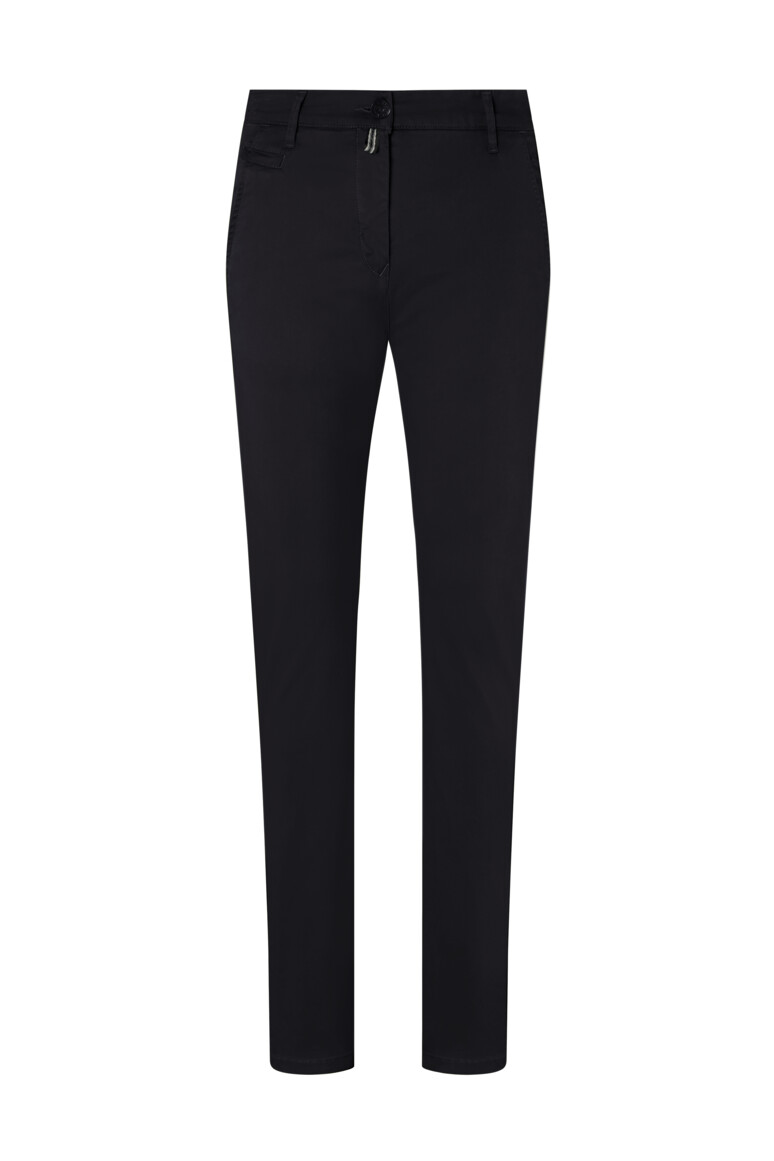 HAKRO 706 Damen Chinohose X-Stretch in Schwarz – Vorderansicht