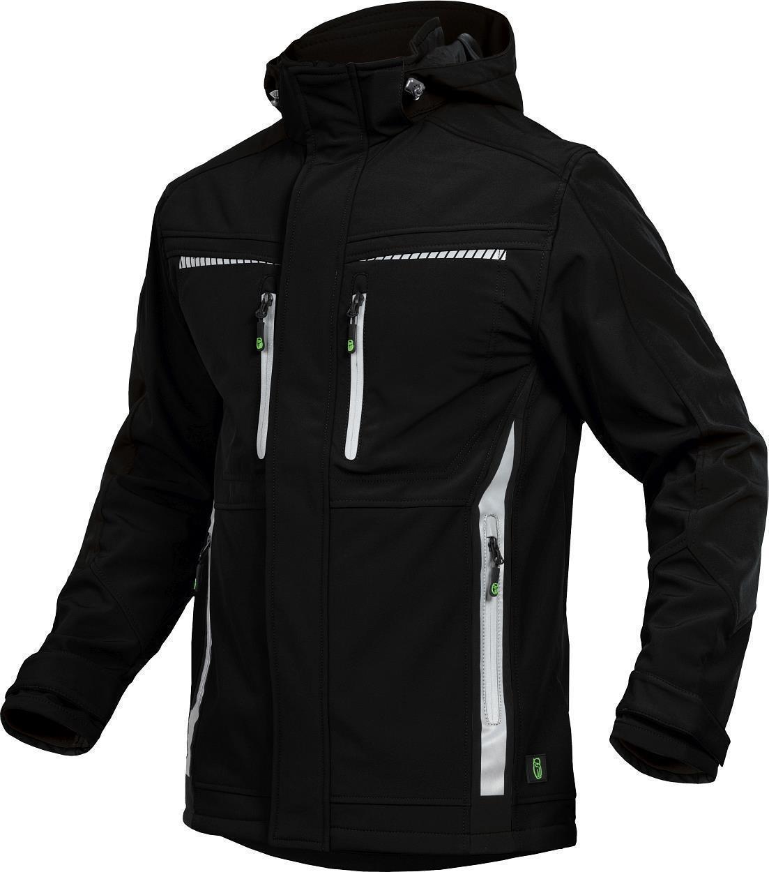 Leibwächter Softshelljacke Flex Line in Schwarz – Vorderansicht