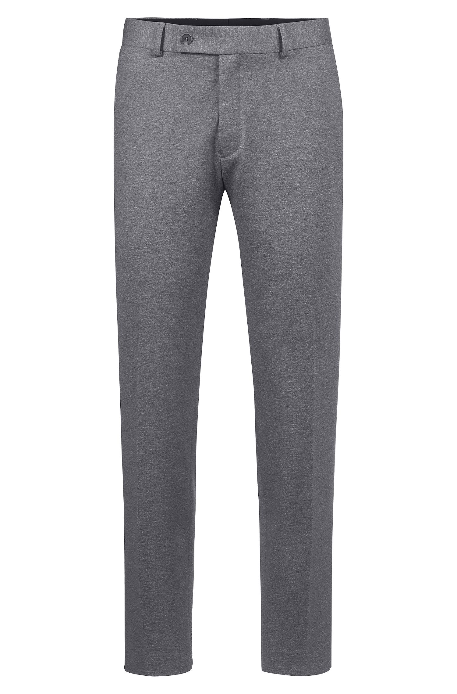 Greiff Herren-Jerseyhose RF Casual in Hellgrau Meliert – Vorderansicht