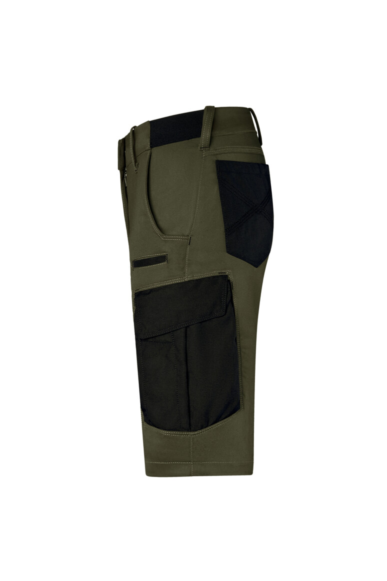 HAKRO 753 Worker-Performanceshorts ECO in Olive – Vorderansicht