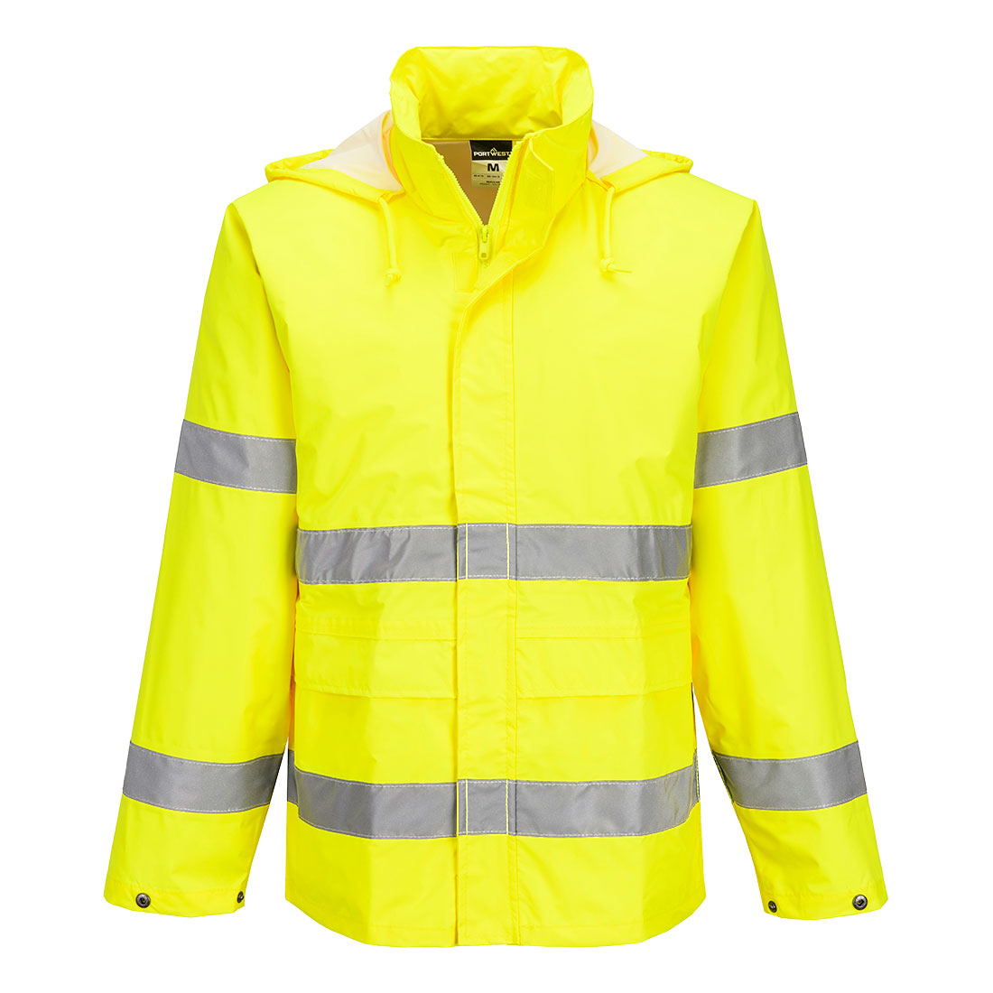 Portwest ES1 Essential Hi-Vis Rain Jacket in Gelb – Vorderansicht