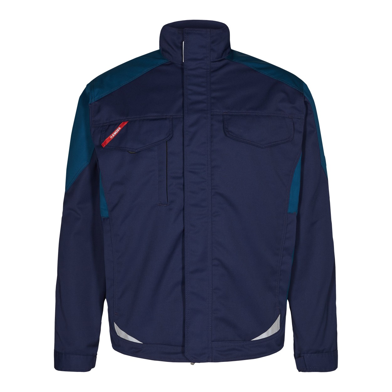 ENGEL Galaxy 1290-880 Light Arbeitsjacke in Blue Ink/Dark Petrol – Vorderansicht