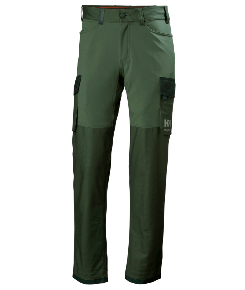 Helly Hansen Workwear OXFORD 4X CARGO PANT in Tanne/Darkest Tanne – Vorderansicht