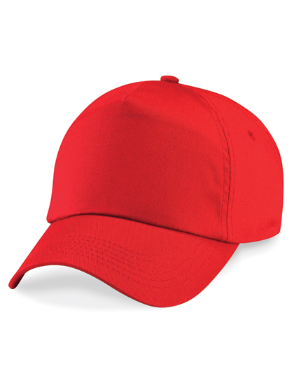 Beechfield Original 5 Panel Cap in Bright Red – Vorderansicht