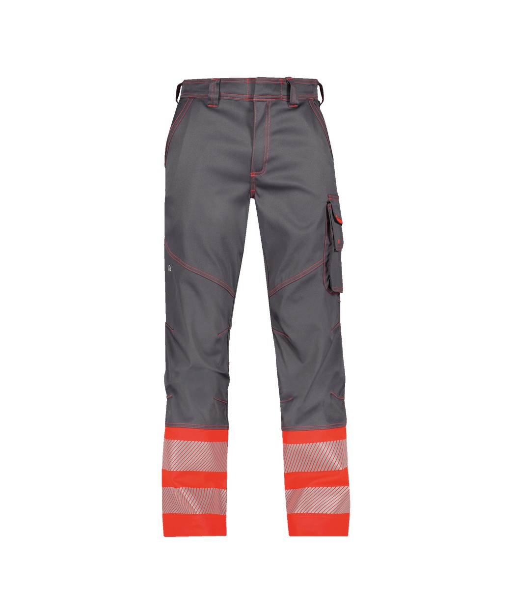 DASSY® Princeton in Zementgrau/Neonrot – Vorderansicht
