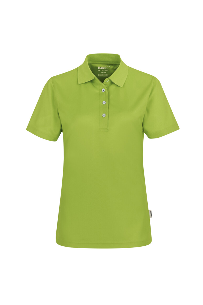 HAKRO 206 Damen Poloshirt COOLMAX® ECO in Kiwi – Vorderansicht