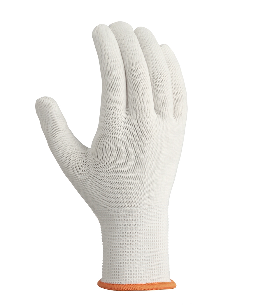 teXXor® Feinstrickhandschuhe POLYESTER in Weiß – Vorderansicht