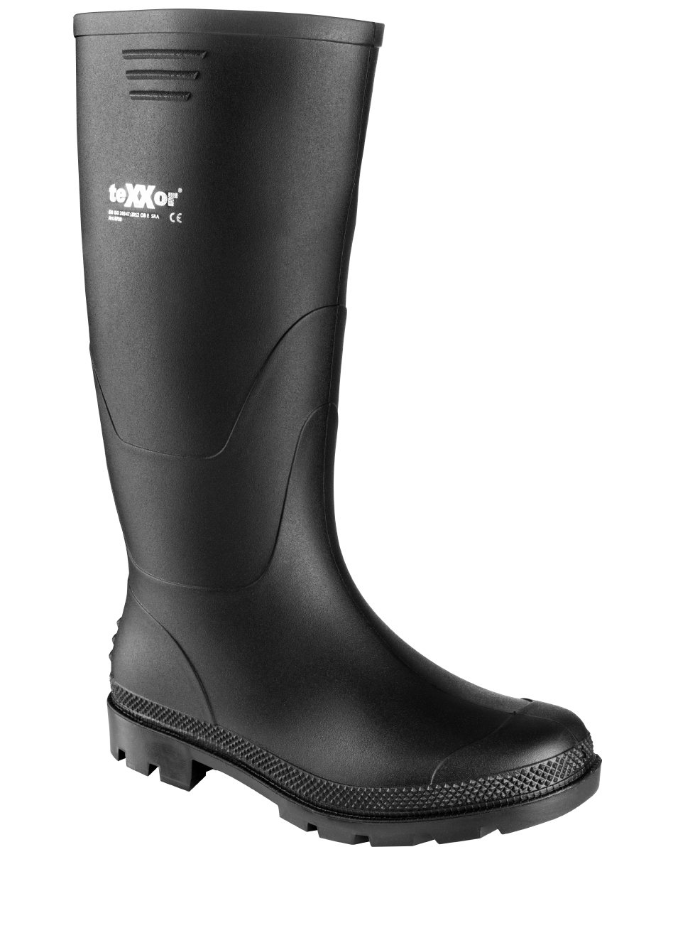 teXXor® PVC-Berufsstiefel in Schwarz – Vorderansicht