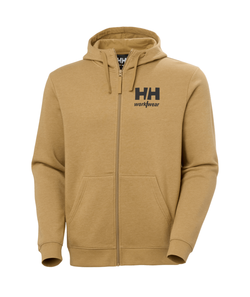 Helly Hansen Workwear CLASSIC LOGO 2.0 ZIP HOODIE in Elmwood Meliert – Vorderansicht