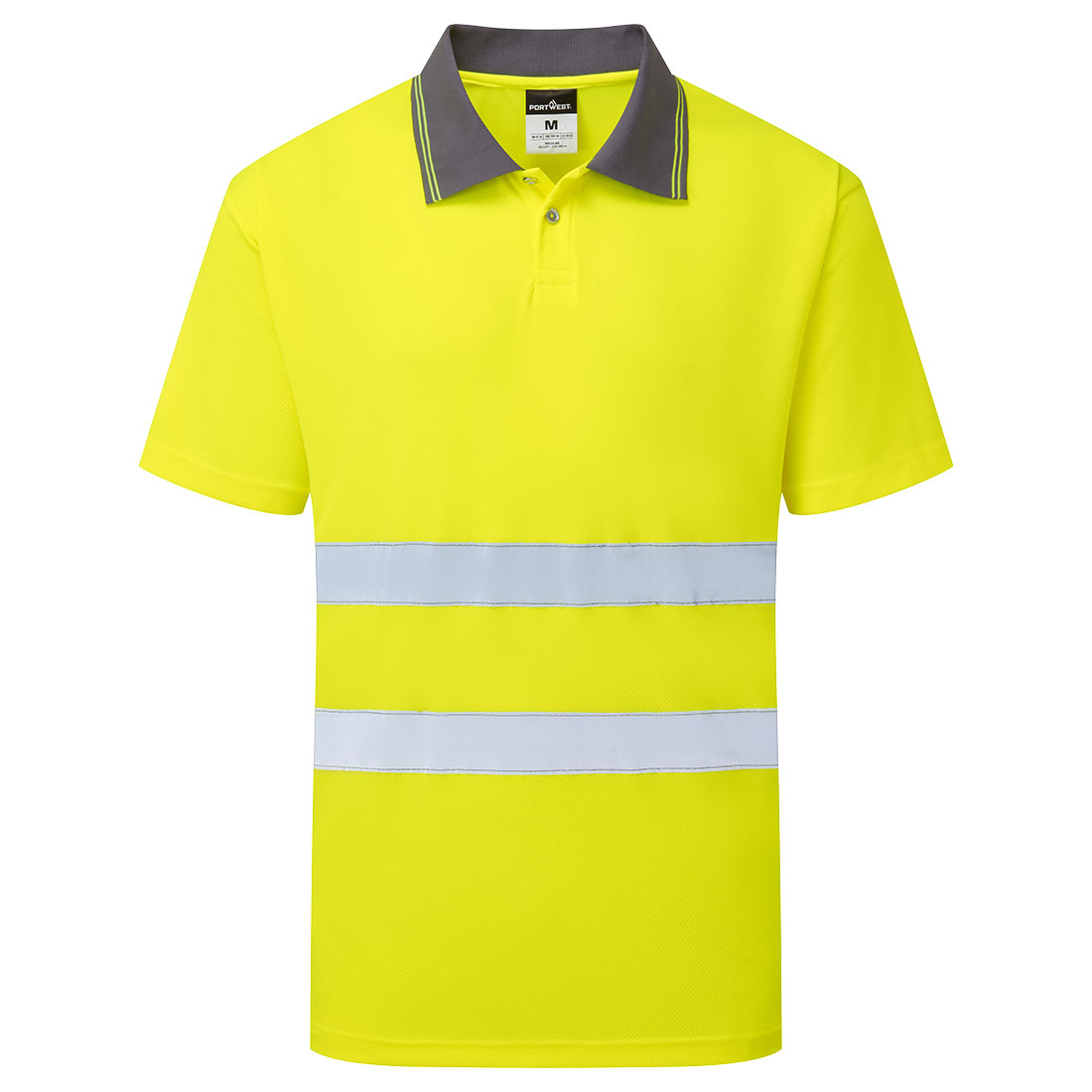 Portwest ES1 Essential Hi-Vis Polo Shirt S/S in Gelb – Vorderansicht