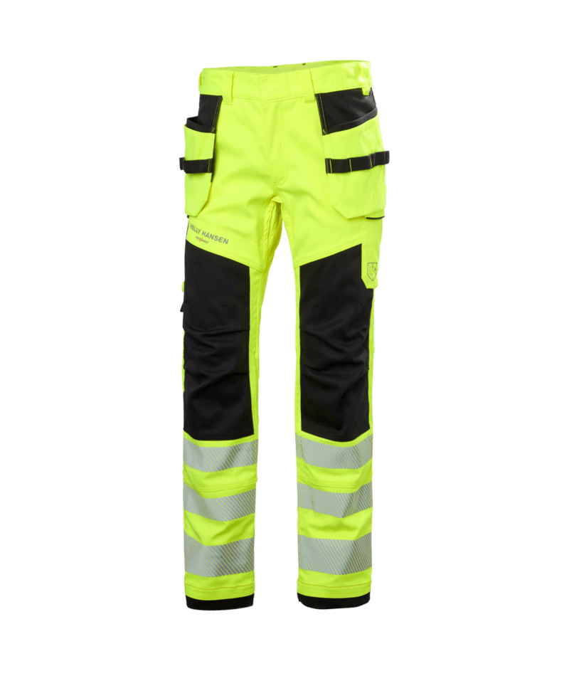 Helly Hansen Workwear FYRE CONS PANT CL 2 in Gelb/Anthrazit – Vorderansicht