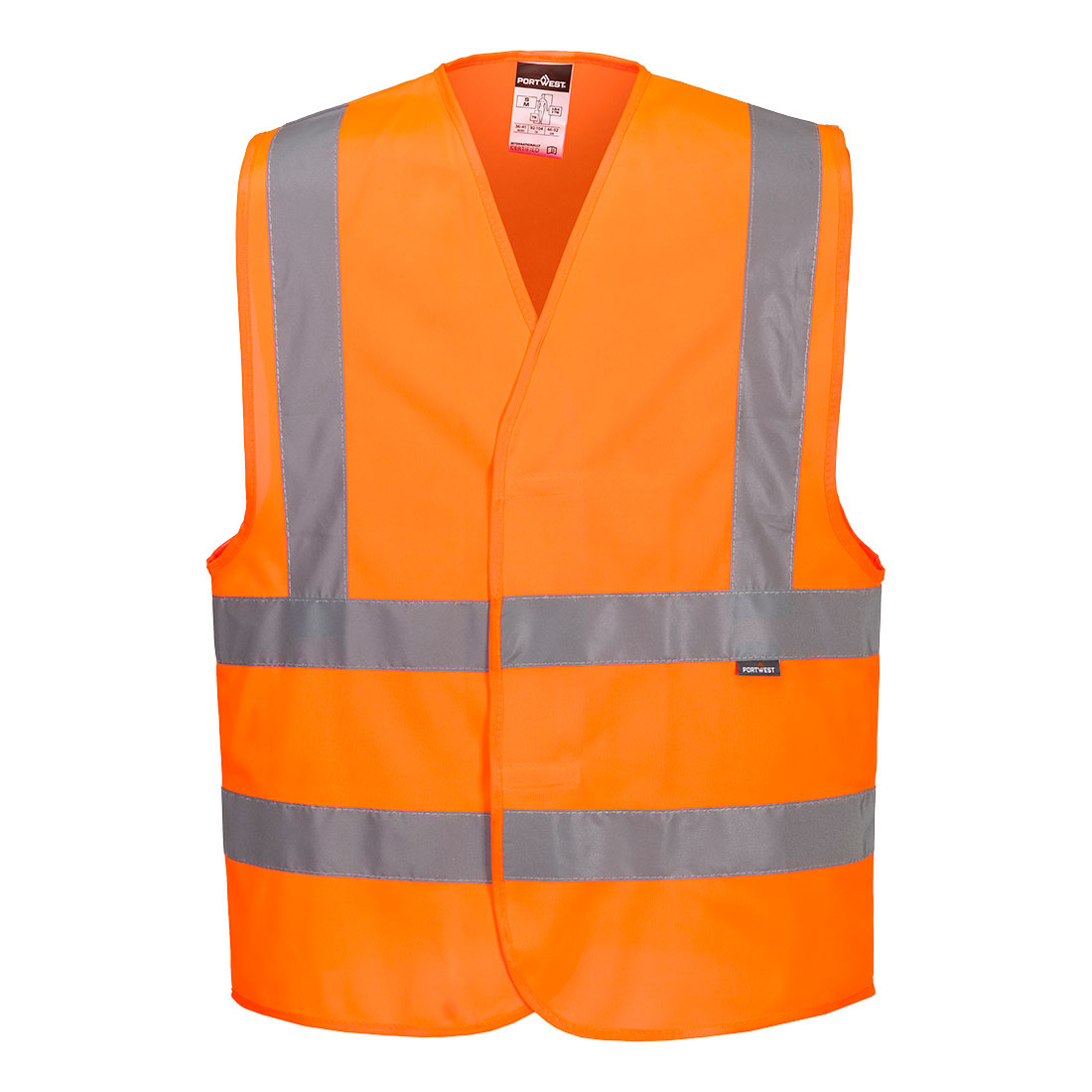 Portwest Hi-Vis Band and Brace Vest in Orange – Vorderansicht