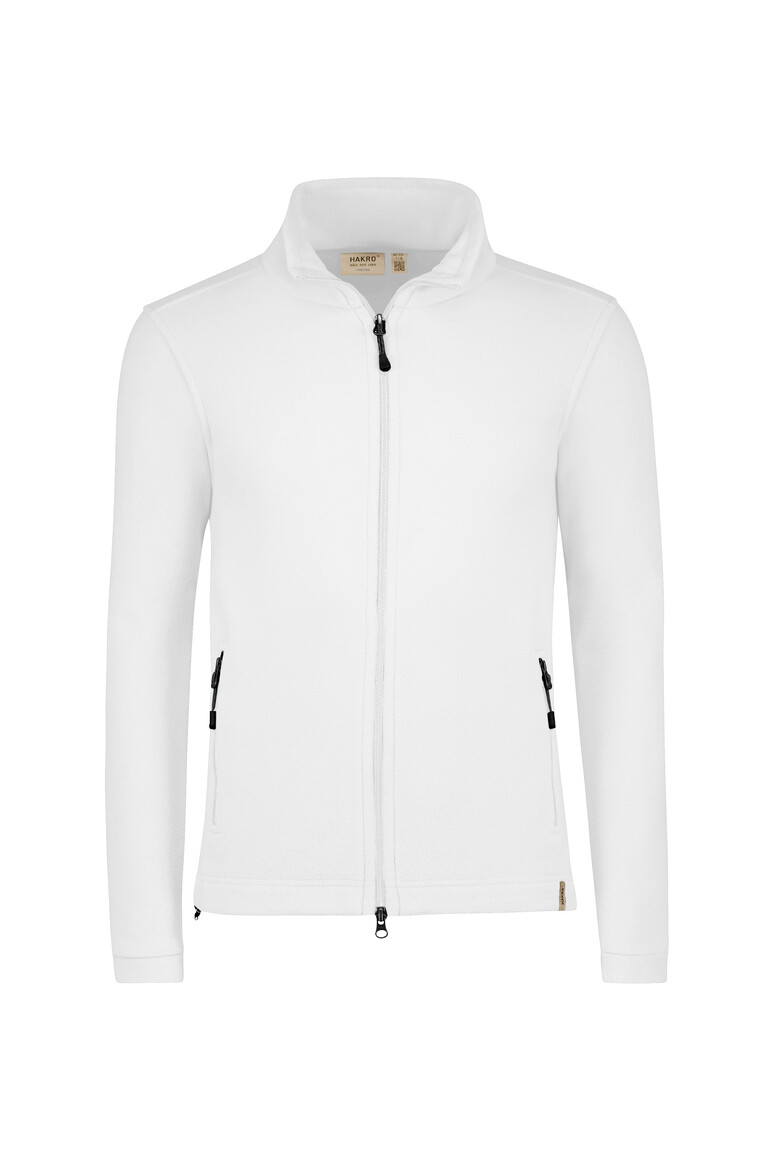 HAKRO 846 Fleecejacke ECO in Weiß – Vorderansicht