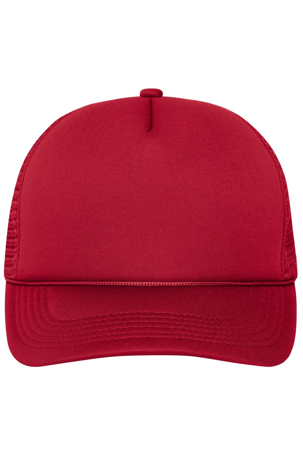 Daiber 5 Panel Retro Mesh Cap in Red/Red – Vorderansicht