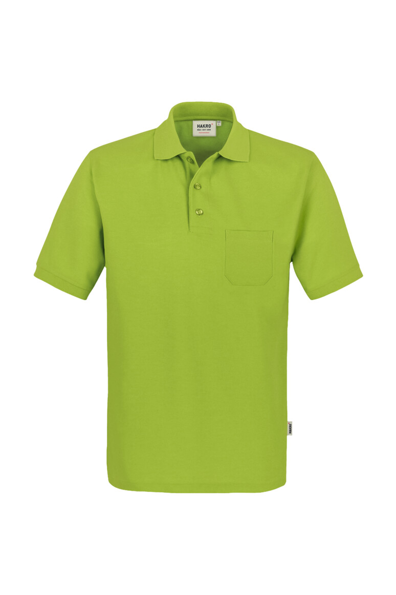 HAKRO 812 Pocket-Poloshirt MIKRALINAR® in Kiwi – Vorderansicht