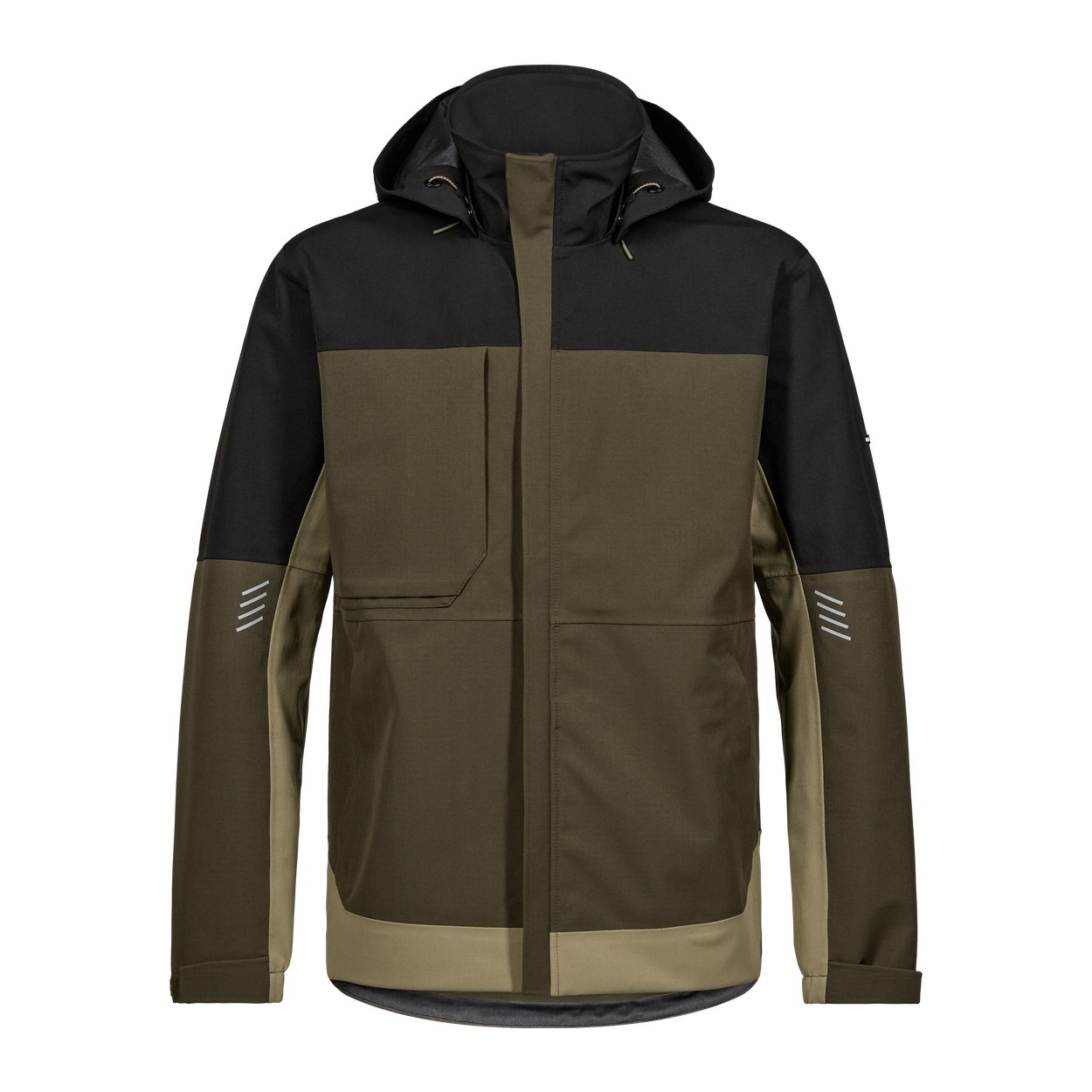 ENGEL Entire 1129-159 Shelljacke in Forest Green/Schwarz – Vorderansicht