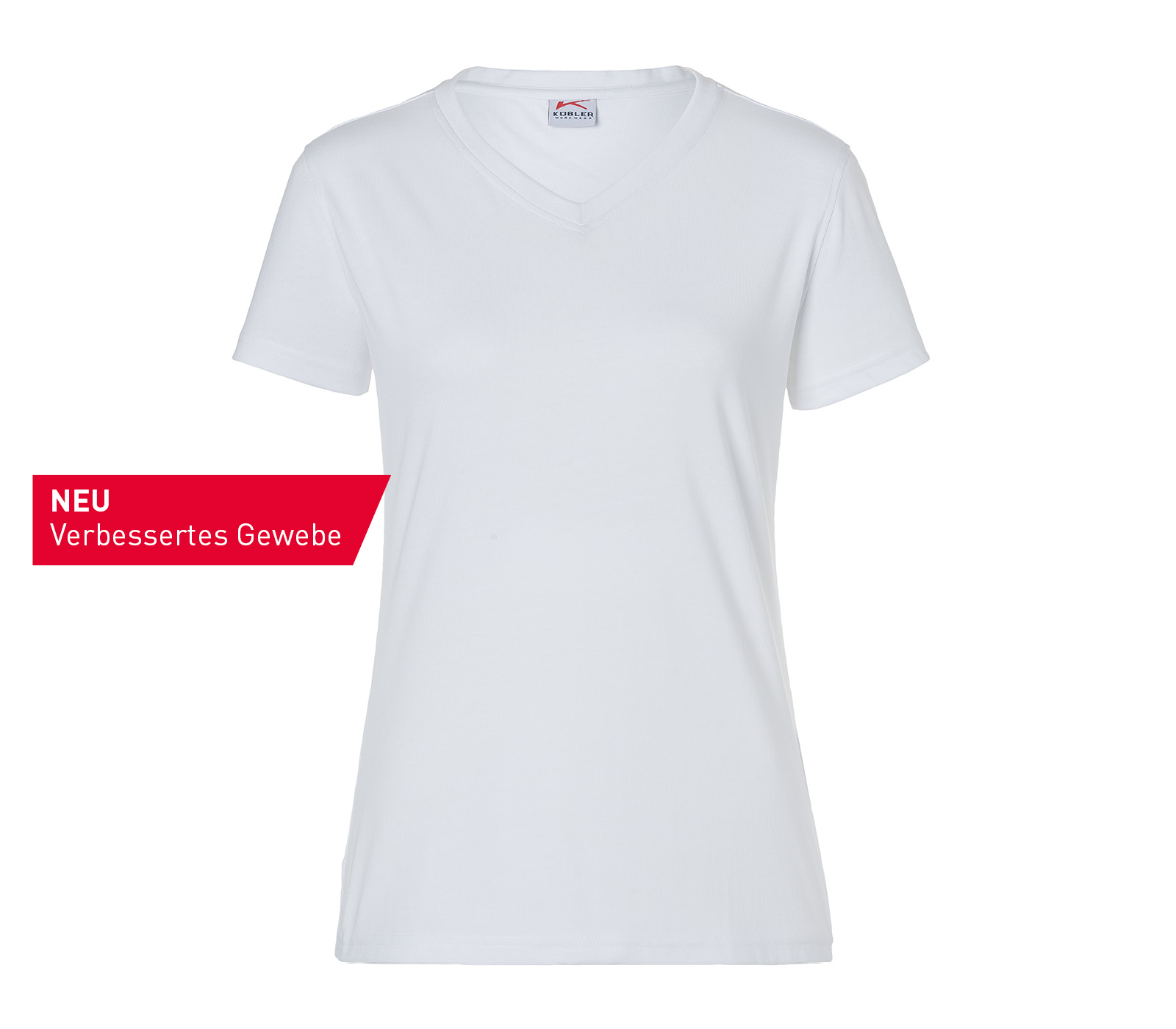 KÜBLER SHIRTS T-Shirt Damen in Weiß – Vorderansicht