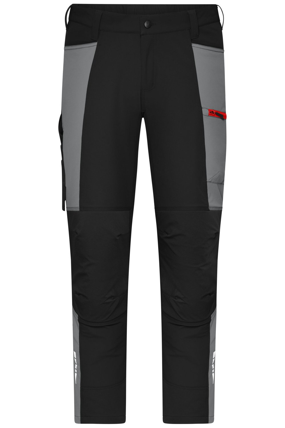 Daiber Workwear Pants (All-Season) 4-Way Stretch in Black/Metal-Grey – Vorderansicht