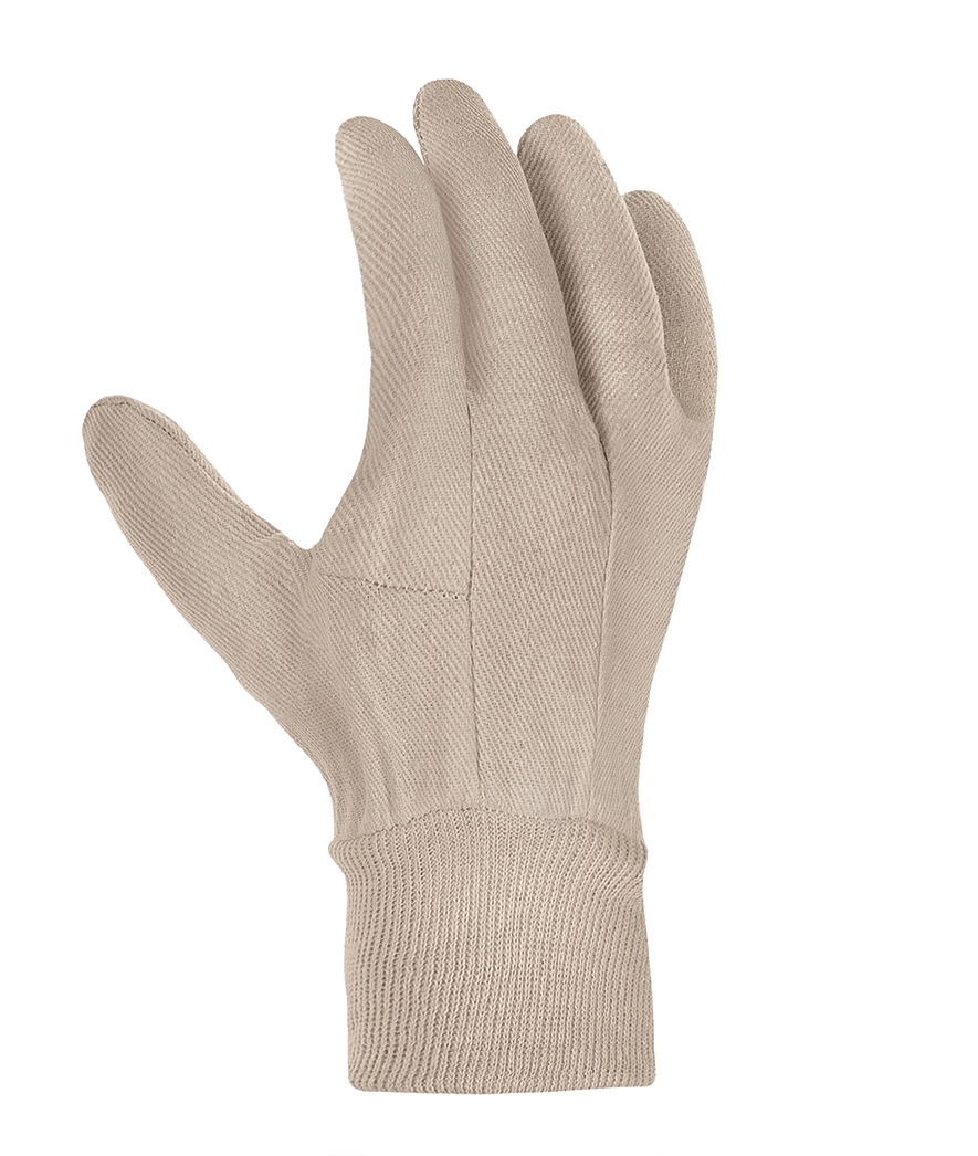 teXXor® Baumwoll-Handschuhe KÖPER in Rohweiß – Vorderansicht