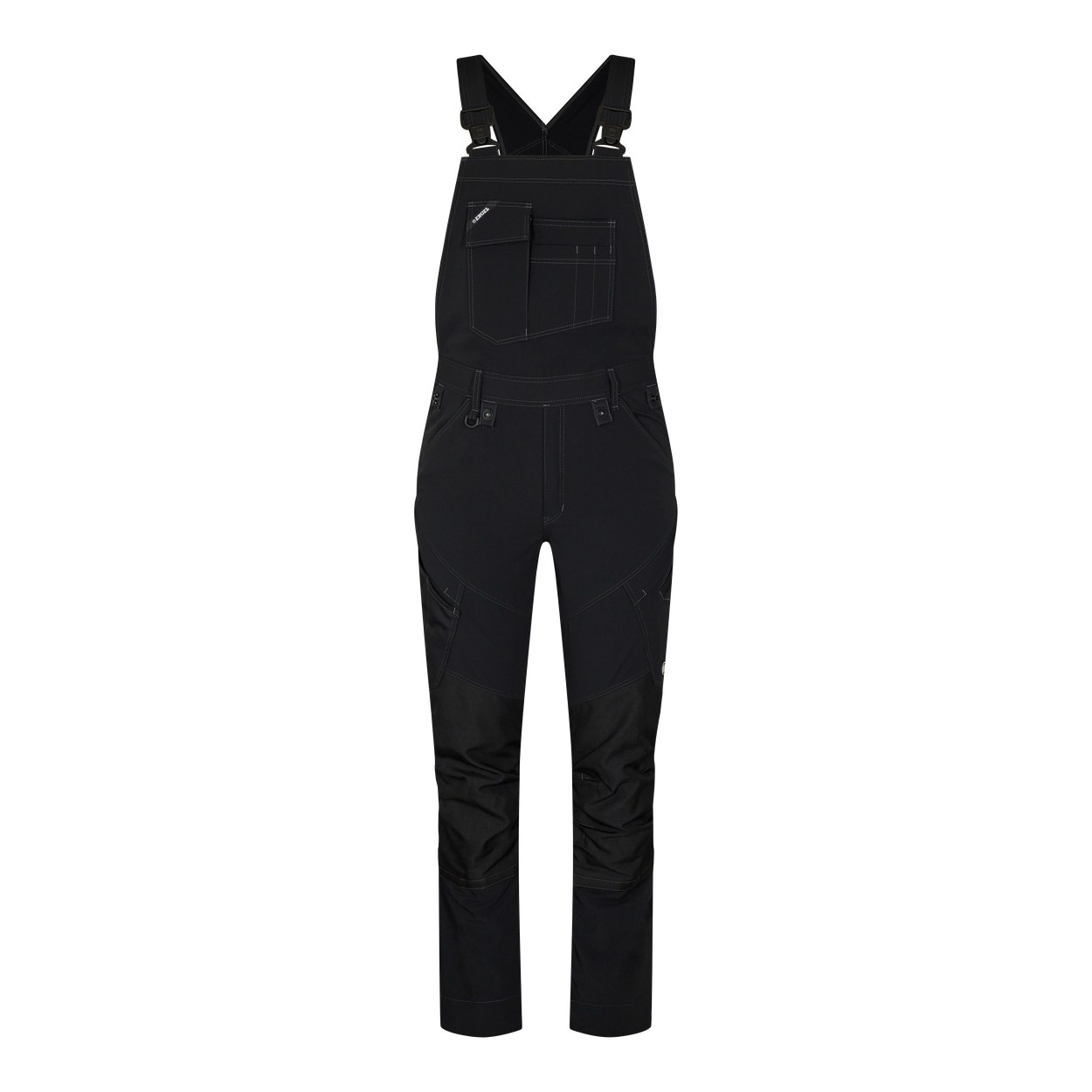 ENGEL X-treme 3369-317 Latzhose mit 4-Wege-Stretch in Schwarz – Vorderansicht