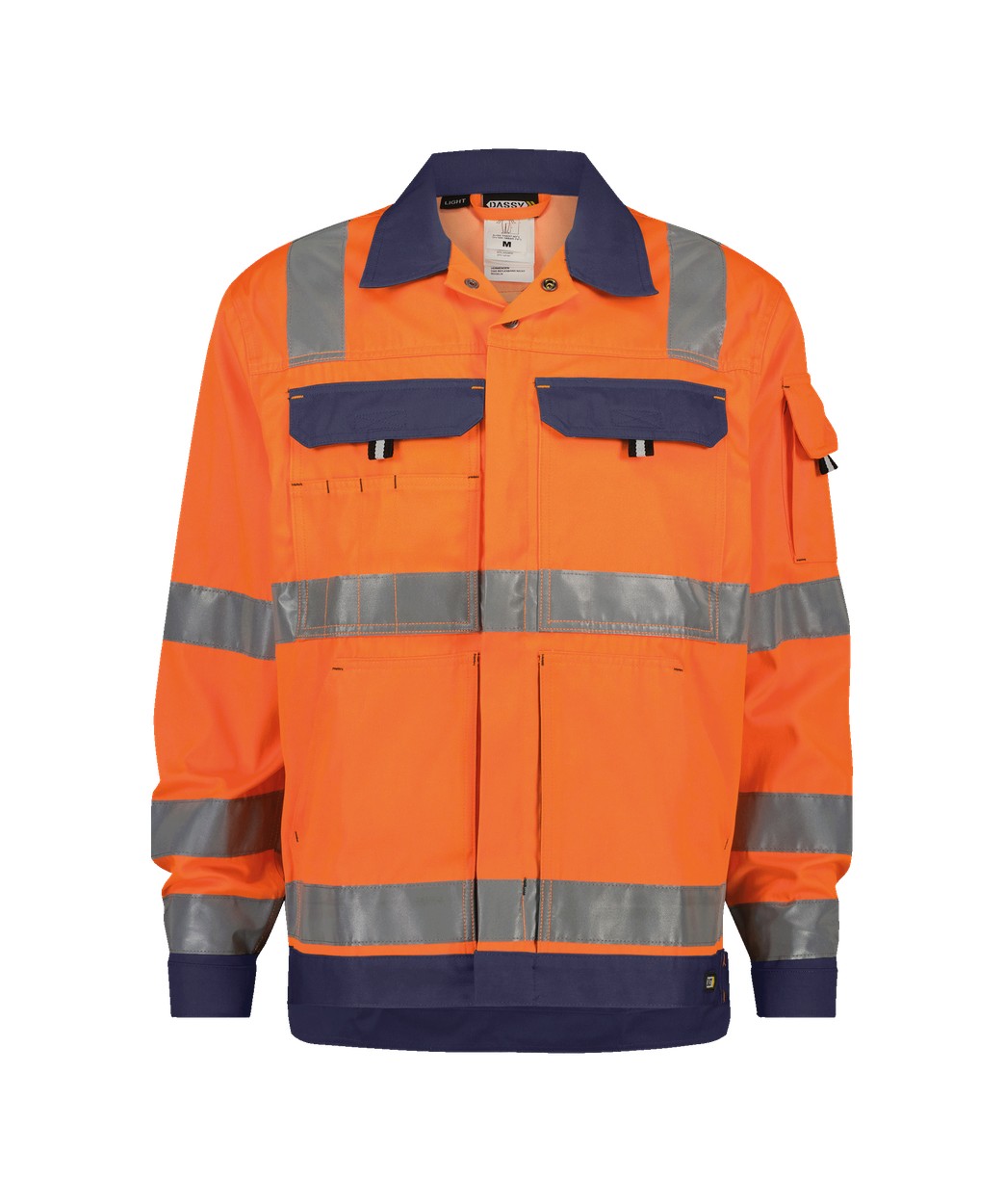 DASSY® Dusseldorf in Neonorange/Dunkelblau – Vorderansicht