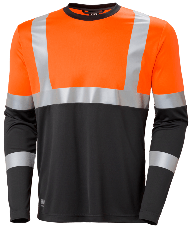 Helly Hansen Workwear ADDVIS LONGSLEEVE CL 1 in Orange/Anthrazit – Vorderansicht