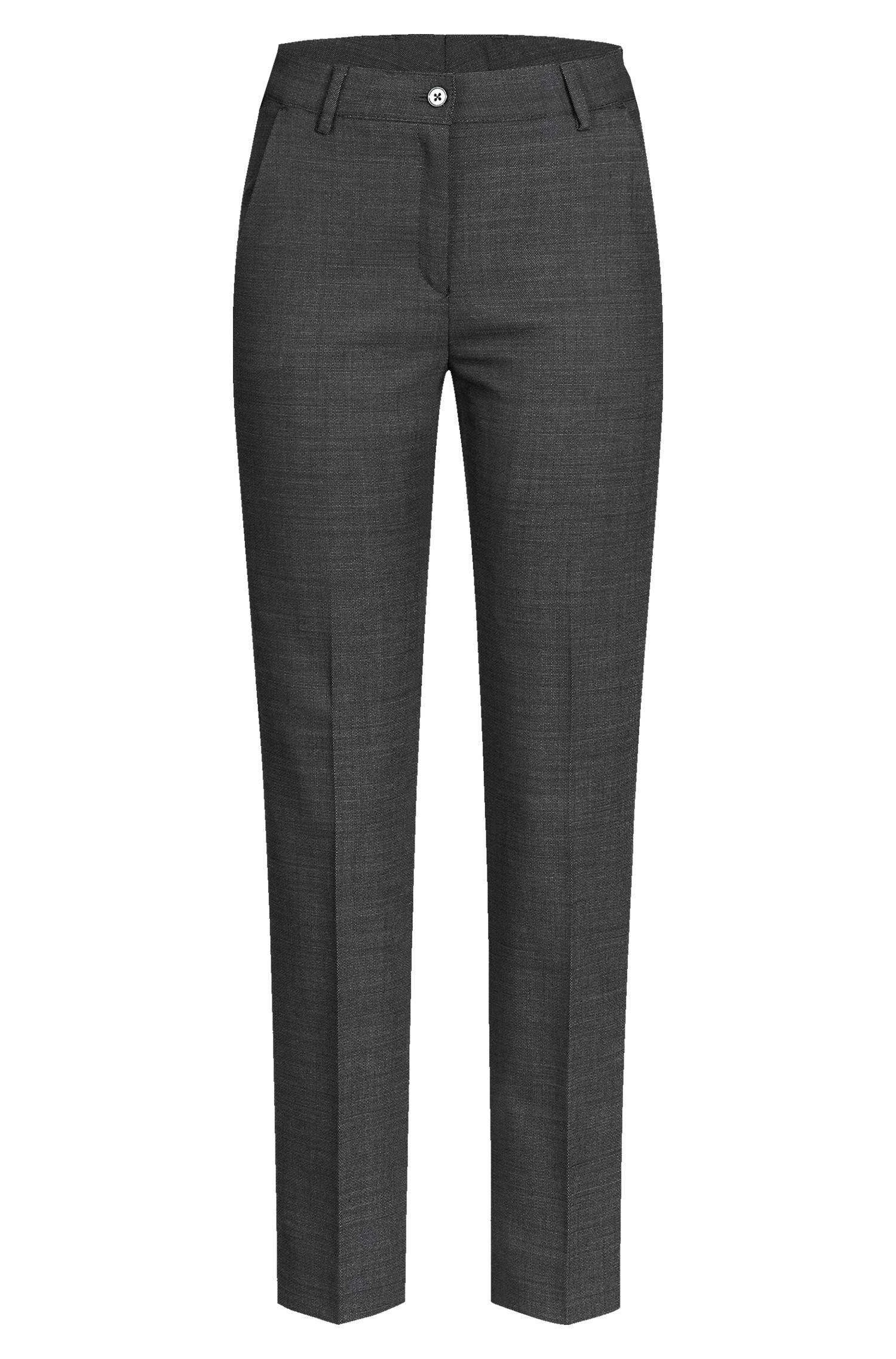 Greiff Damen-Hose SF Modern 37.5 in Pinpoint Schwarz – Vorderansicht