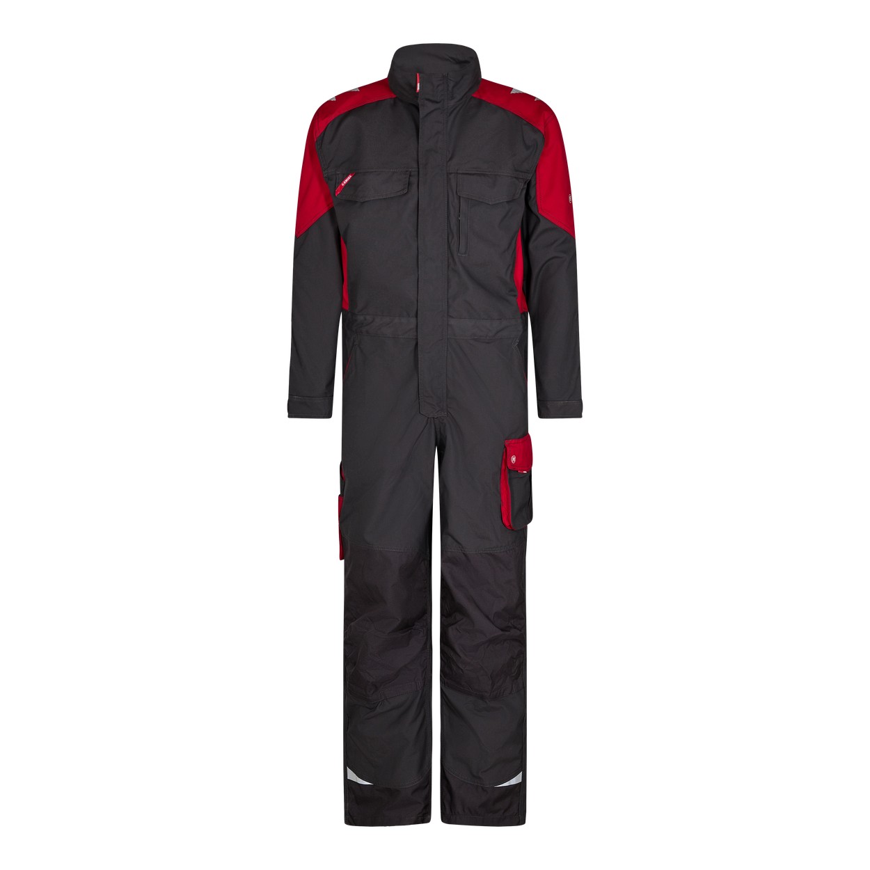 ENGEL Galaxy 4810-254 Overall in Anthrazit Grau/Tomato Red – Vorderansicht