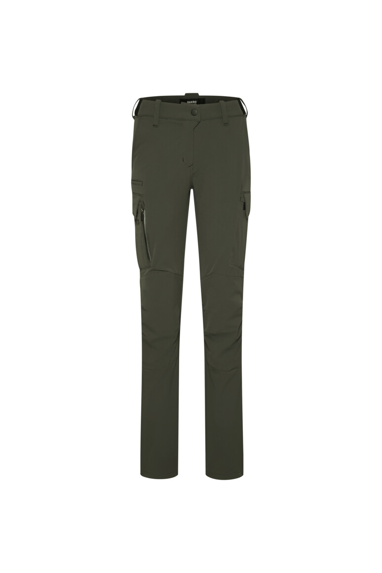 HAKRO 744 Damen Cargo-Funktionshose X-Stretch in Olive – Vorderansicht