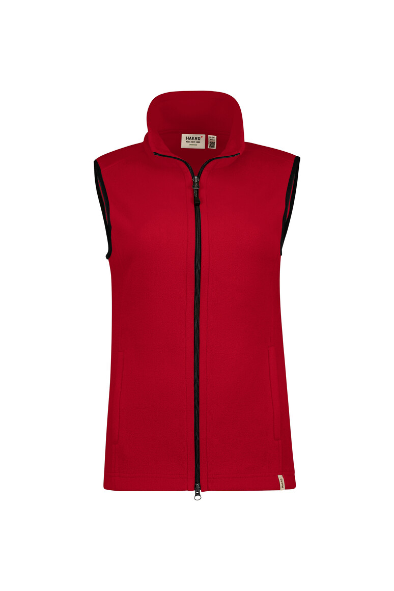HAKRO 247 Damen Fleeceweste ECO in Rot – Vorderansicht